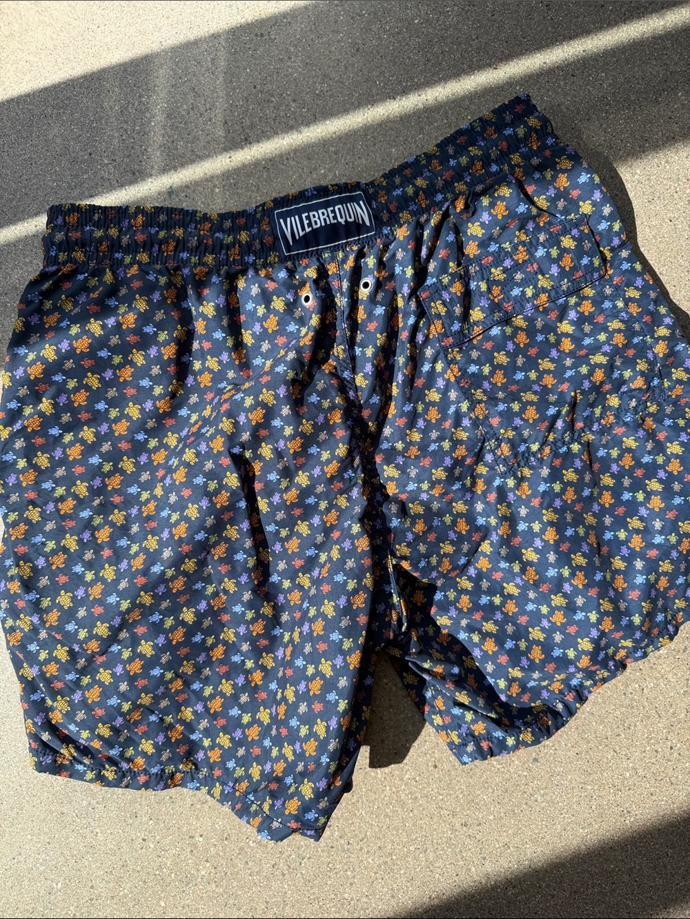 Vilebrequin Navy Multicolor Turtle Swim Shorts